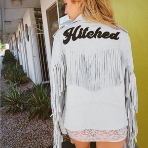 Nasty Gal Hitched leather fringe jacket